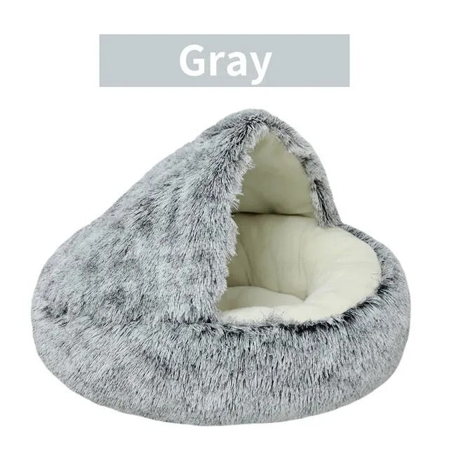 Warm pluche bed voor honden en katten