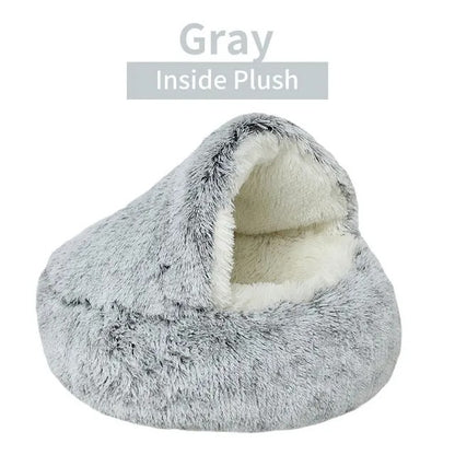 Warm pluche bed voor honden en katten