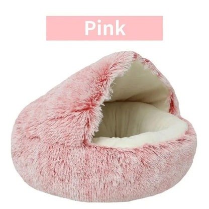 Warm pluche bed voor honden en katten
