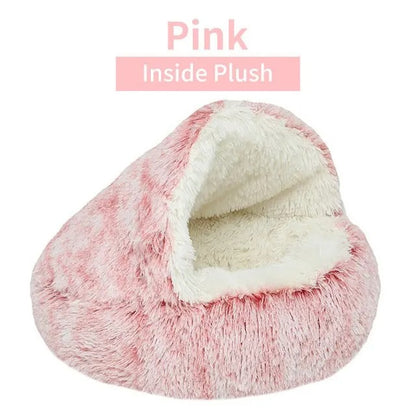 Warm pluche bed voor honden en katten